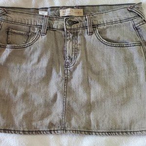 Old Navy, distressed grey, denim mini skirt.